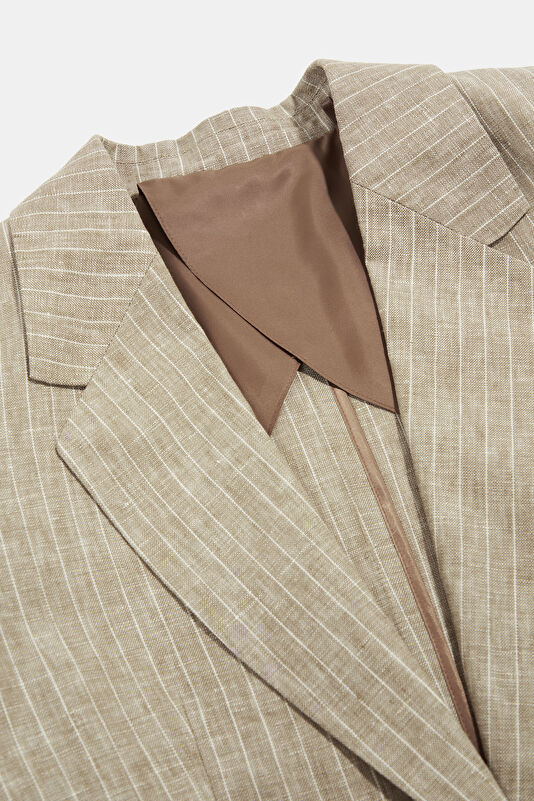 Brown Button-Down Women's Jacket 3