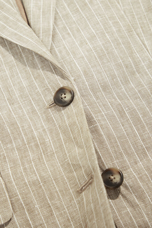 Brown Button-Down Women's Jacket 4