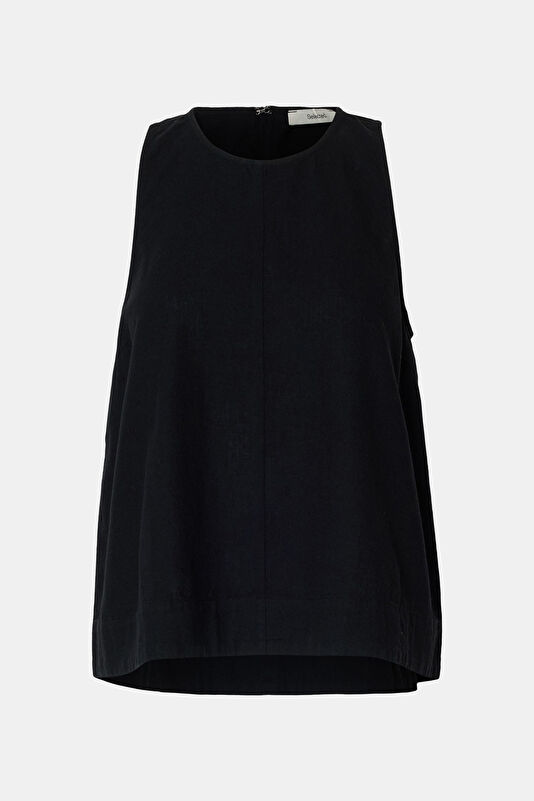 Cream Sleeveless Women's Blouse