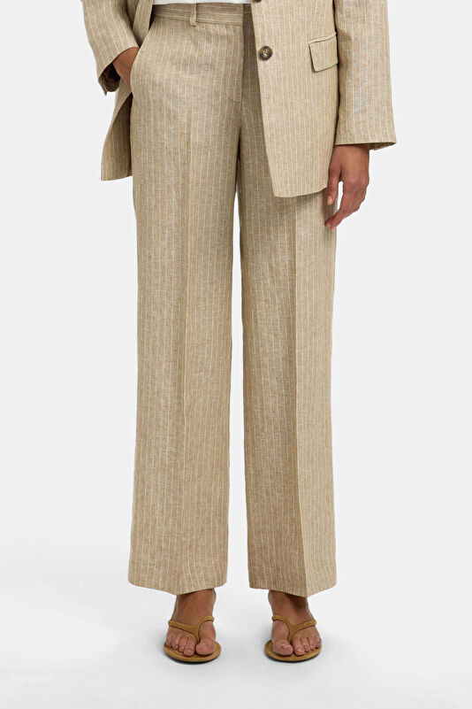 Brown Straight Women's Trousers 2