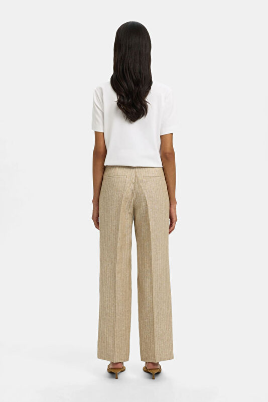 Brown Straight Women's Trousers 3