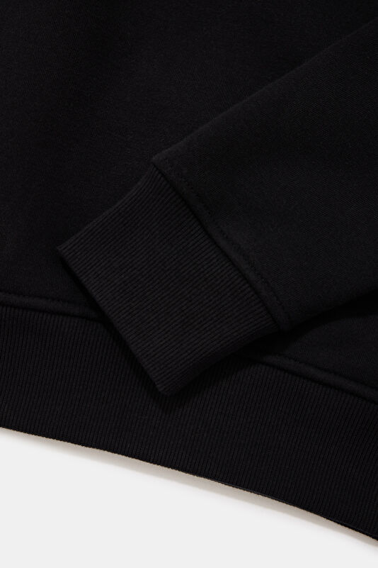Relax Kalıp Siyah Erkek Sweatshirt 4