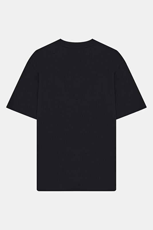 Relax Kalıp Siyah Erkek T-Shirt 2