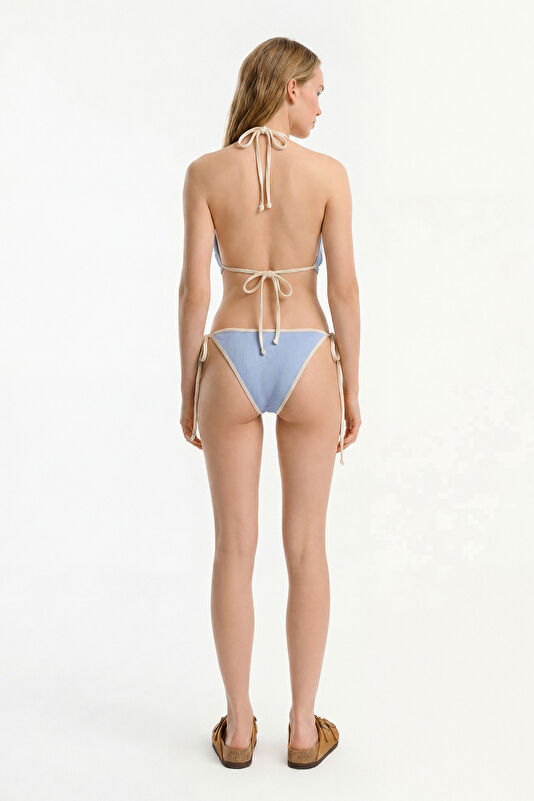 Mavi Bağlamalı Kadın Bikini 2