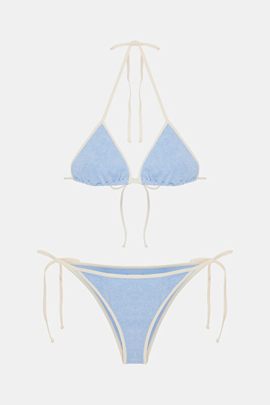 Mavi Bağlamalı Kadın Bikini 4