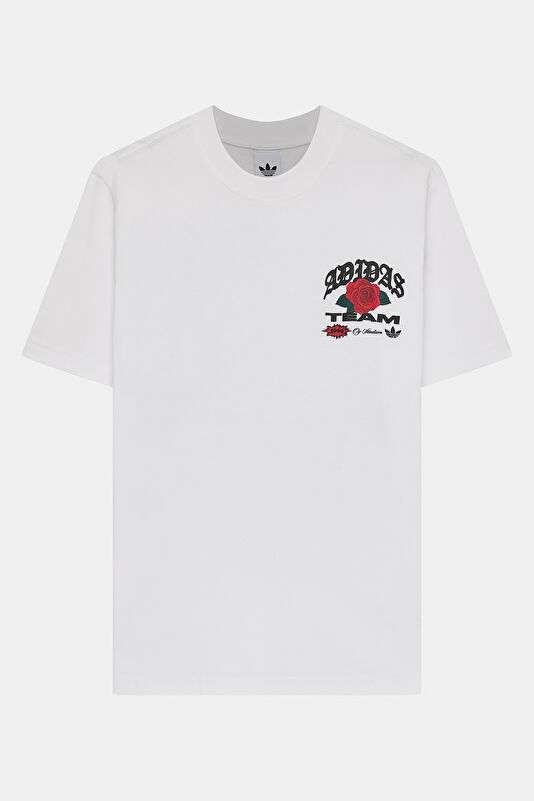 Relax Fit White Crew Neck Men's T-Shirt