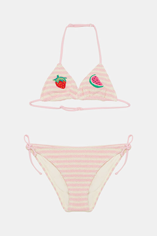 Çok Renkli Desenli Çocuk Bikini