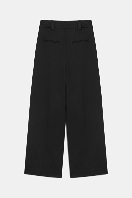Siyah Wide Leg Kadın Pantolon 2