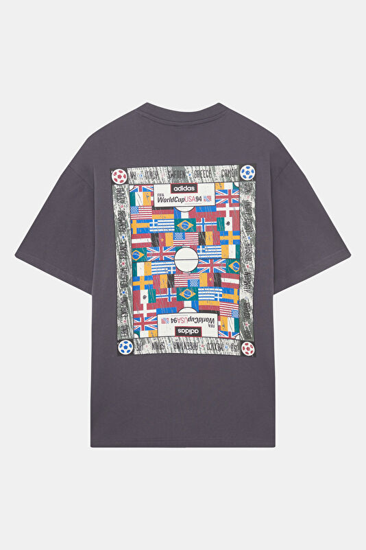 Relax Fit Anthracite Crew Neck Printed Men's T-Shirt 2