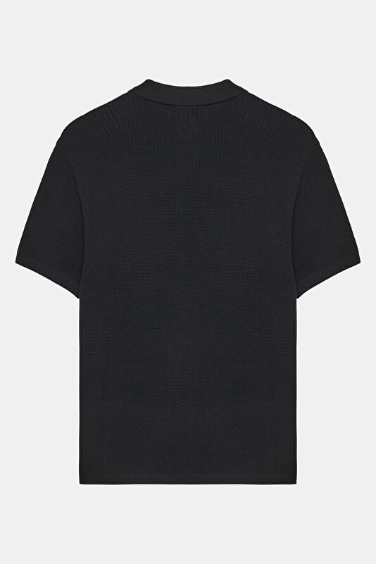 Relax Kalıp Siyah Polo Yaka Erkek T-Shirt 2