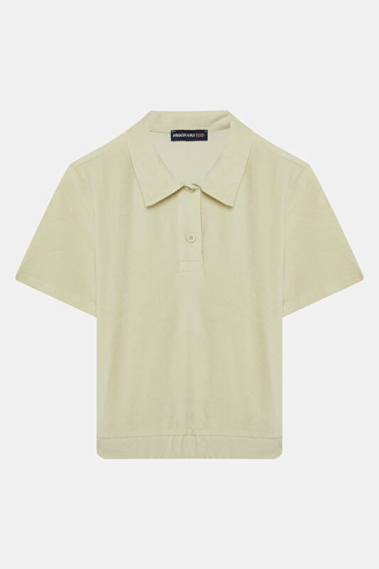 Green Short Sleeve Blouse