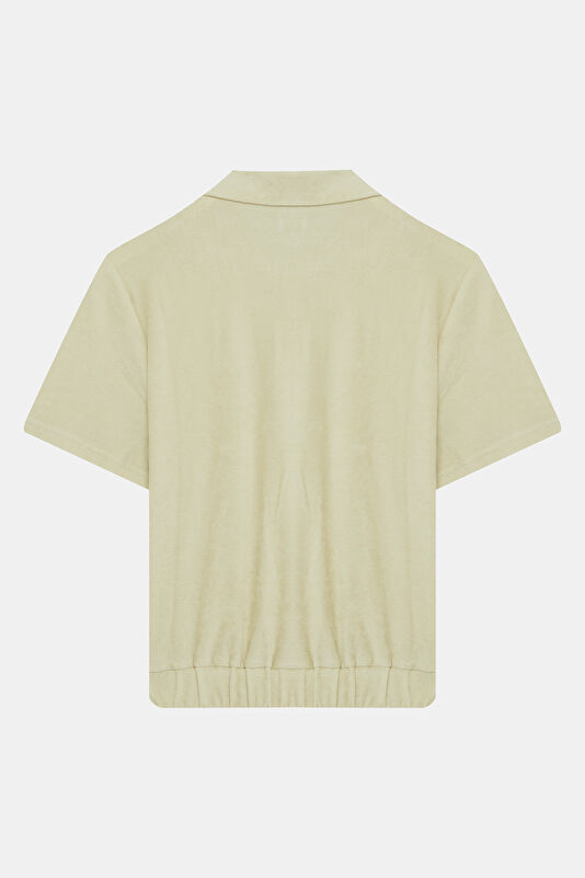 Green Short Sleeve Blouse 2