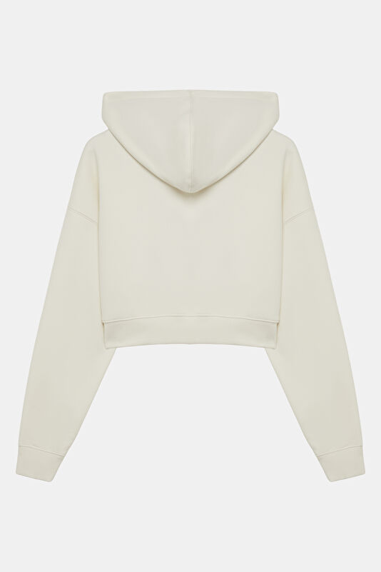 Ekru Kadın Sweatshirt 2