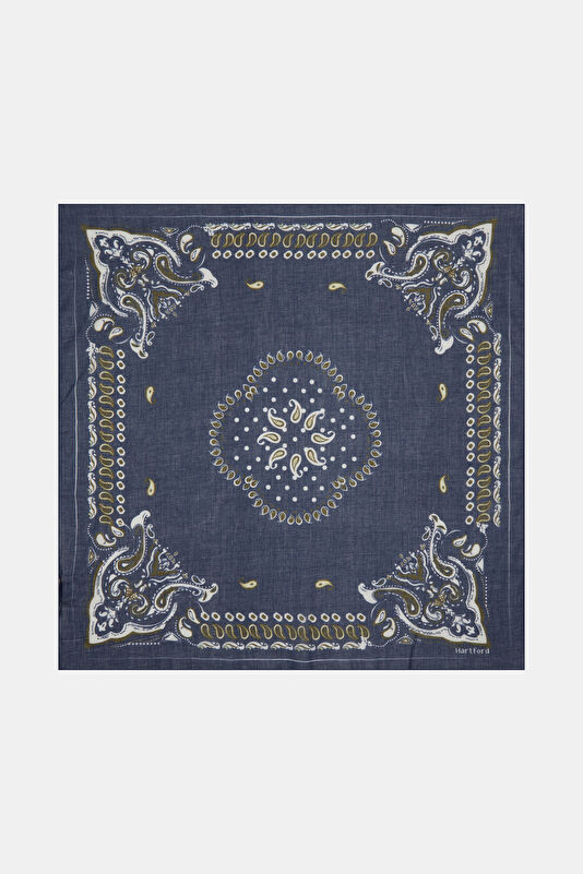 Indigo Patterned Scarf