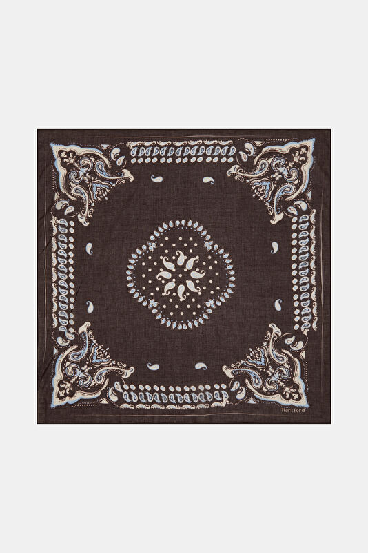 Brown Patterned Scarf