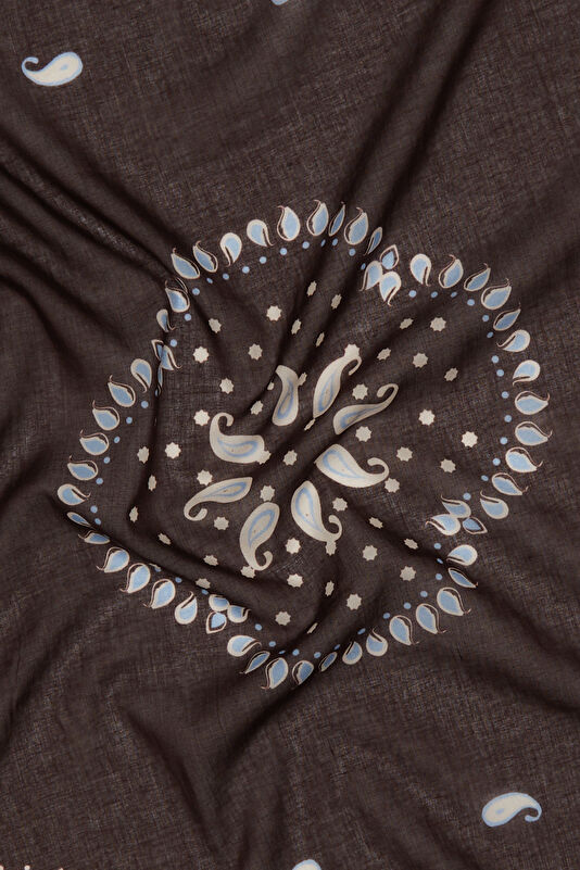 Brown Patterned Scarf 2