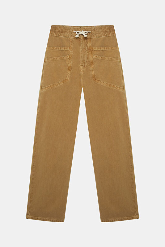 Açık Kahve Wide Leg Kadın Pantolon