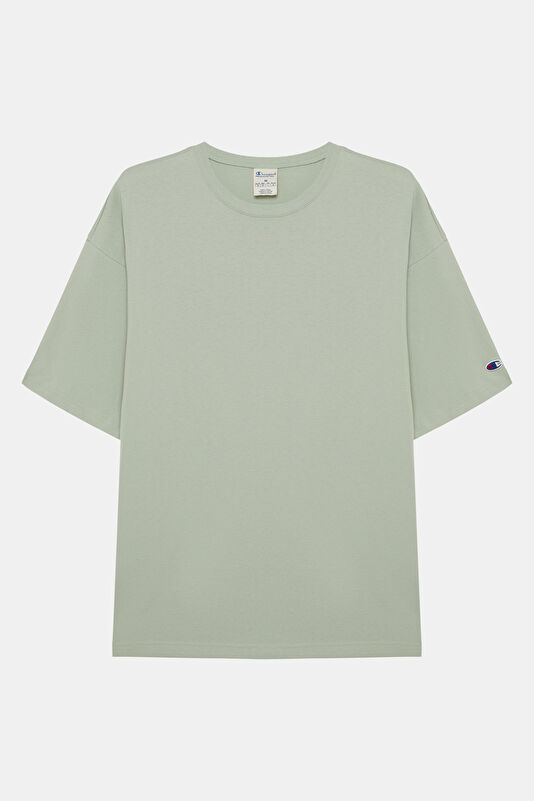 Relax Kalıp Mint Bisiklet Yaka Erkek T-Shirt