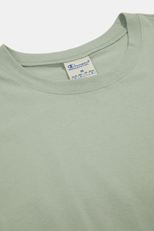 Relax Kalıp Mint Bisiklet Yaka Erkek T-Shirt 3