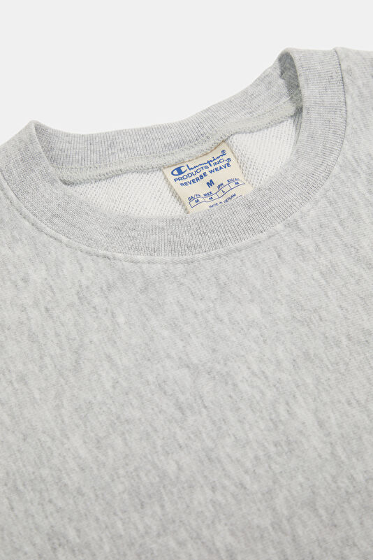 Gri Relax Kalıp Bisiklet Yaka Erkek Sweatshirt 3
