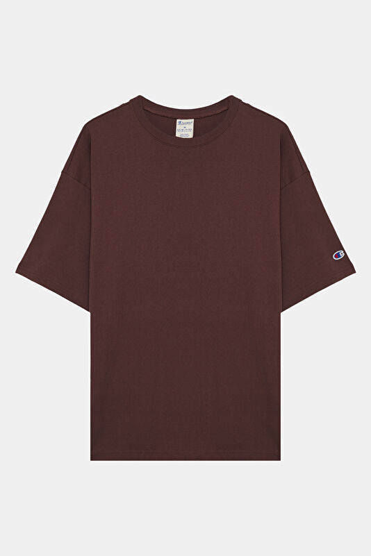 Relax Kalıp Bordo Bisiklet Yaka Erkek T-Shirt