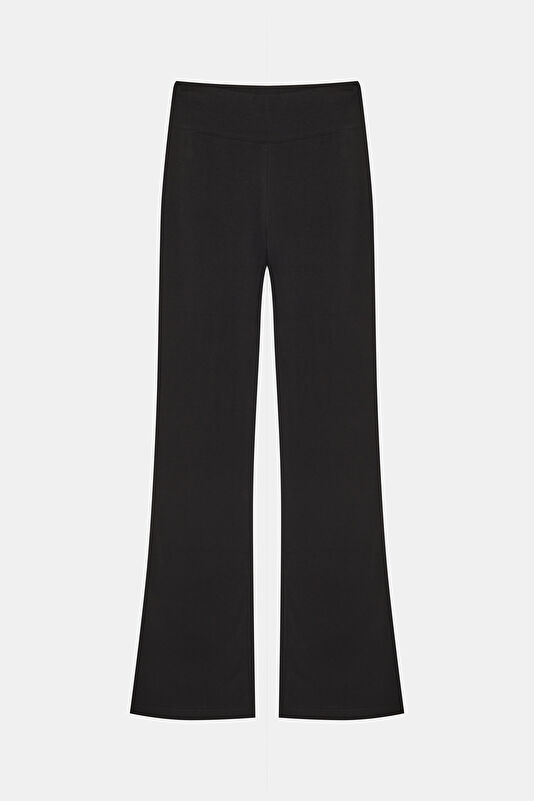 Siyah Wide Leg Kadın Spor Pantolon