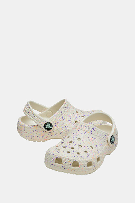 Classic Glow Paint Splatter Clog K Cream Kids' Slippers 2