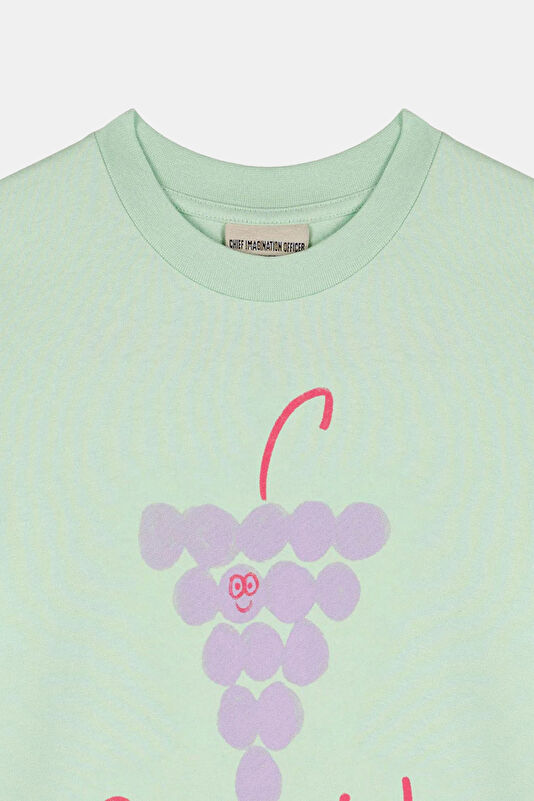 Yeşil Bisiklet Yaka Desenli Çocuk T-Shirt 3