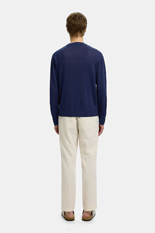 Navy Men's Linen Sweater 2