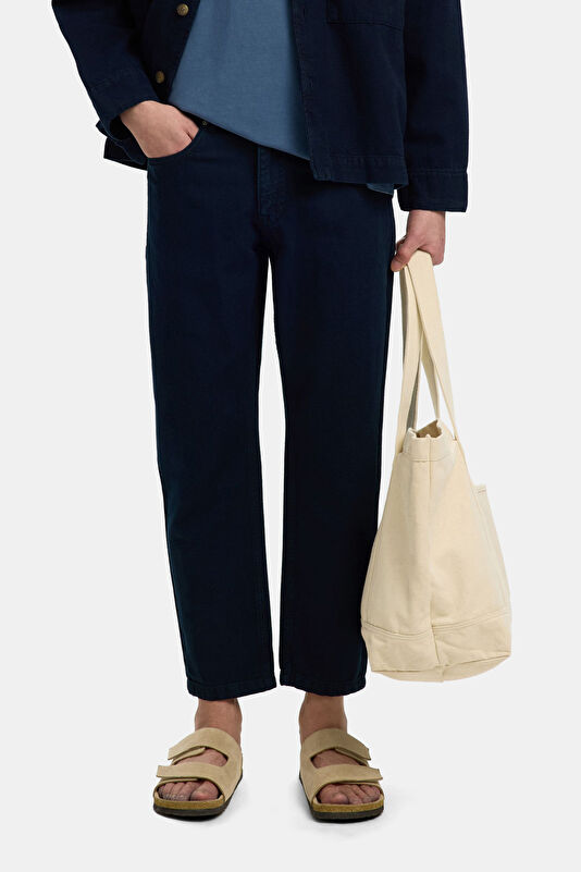 Indigo Straight-Cut Organic Cotton Men's Trousers 2