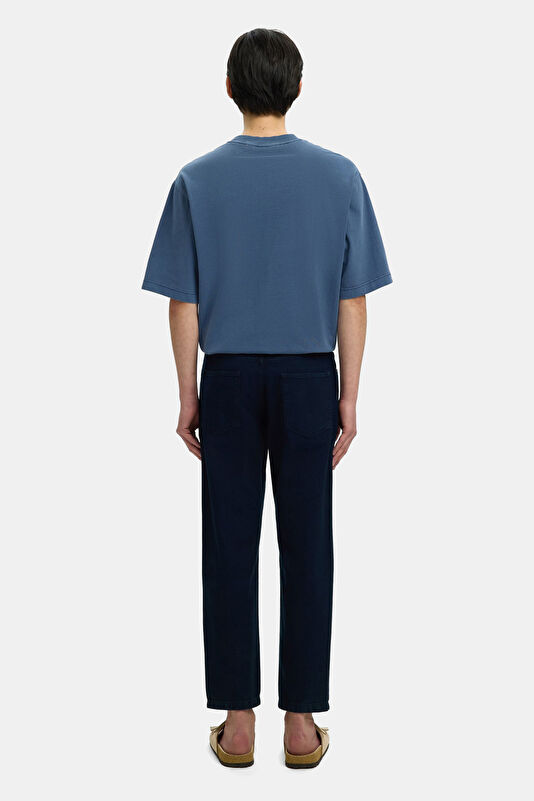 Indigo Straight-Cut Organic Cotton Men's Trousers 3