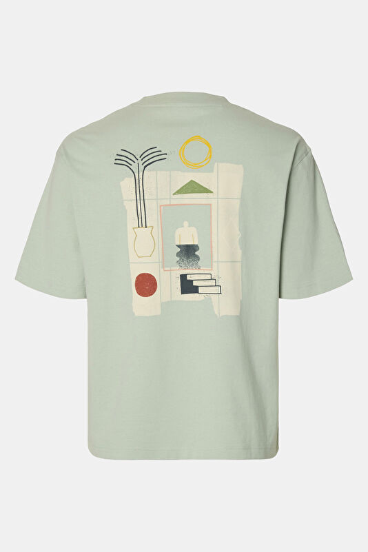 Light Green Men's Crew Neck T-Shirt 2