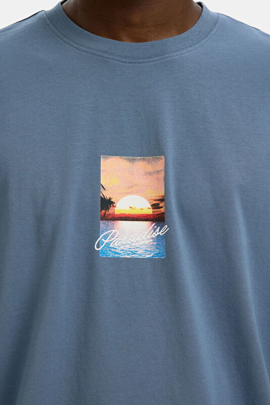 Mavi Bisiklet Yaka Erkek T-Shirt 2