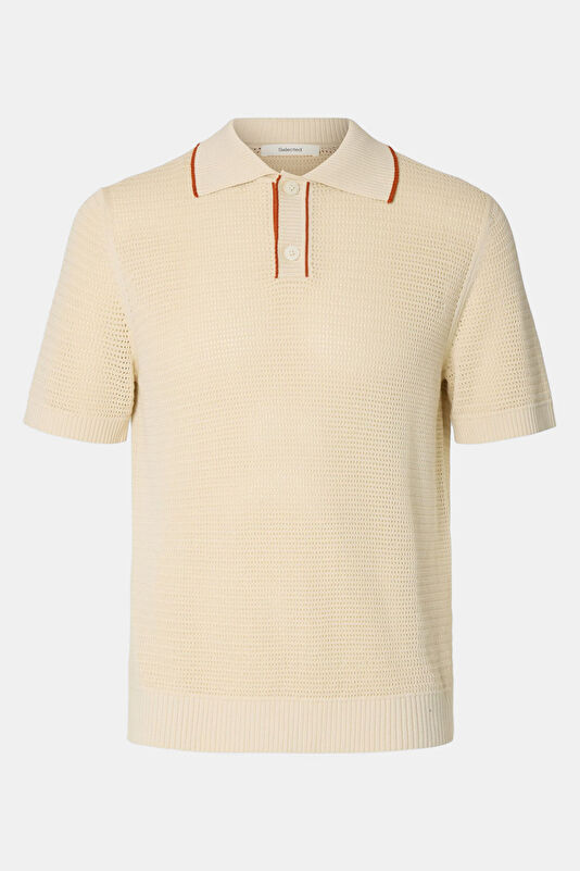 Cream Men's Polo Shirt