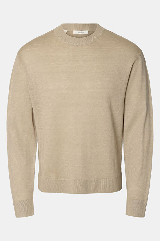 Cream Men's Linen Sweater