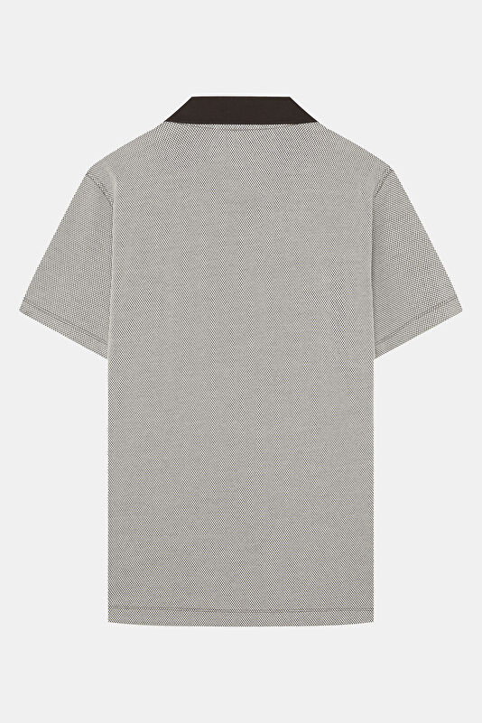 Brown Men's Polo Shirt (Striped) 2