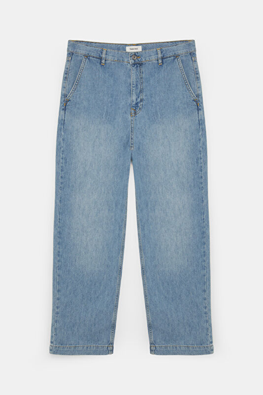 Blue Straight Leg Organic Cotton Men's Jeans