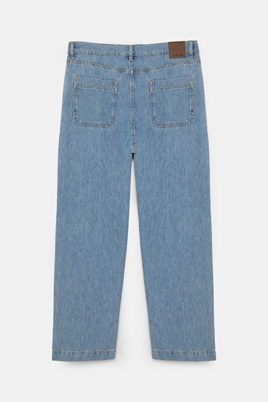 Blue Straight Leg Organic Cotton Men's Jeans 2