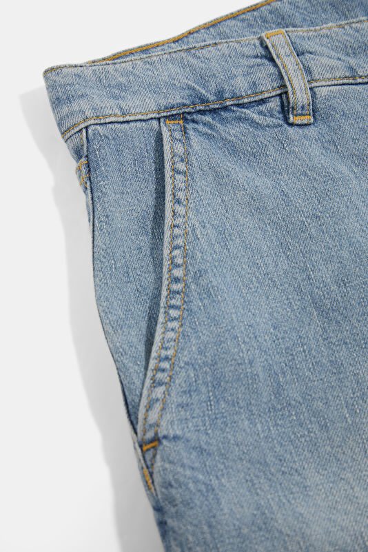 Blue Straight Leg Organic Cotton Men's Jeans 4