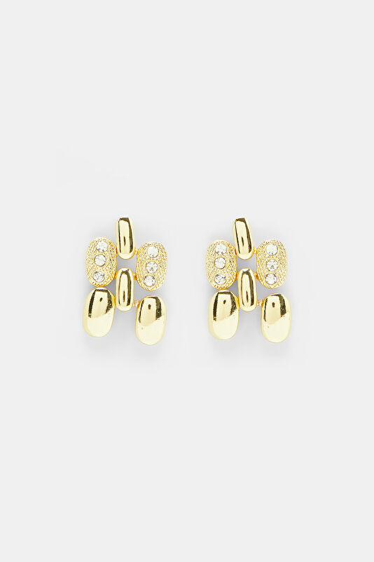 Gold-Colored Brass Earrings