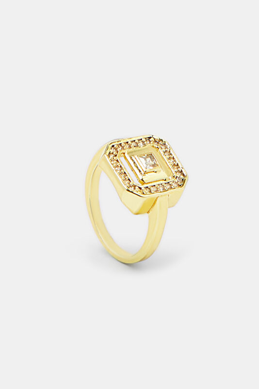Gold-Colored Brass Ring 2
