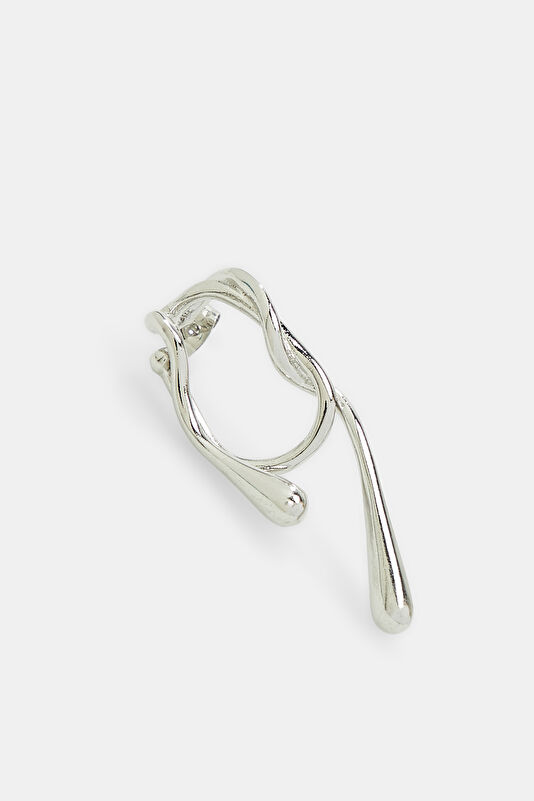 Silver-Colored Brass Earrings 2