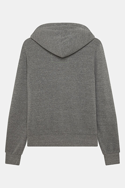 Gri Melanj Kapuşonlu Kadın Sweatshirt 2