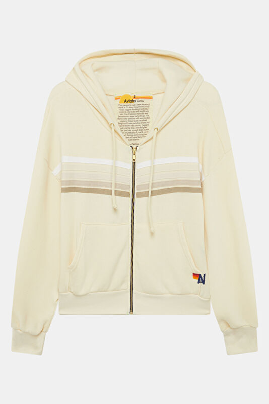 Krem Kapuşonlu Kadın Sweatshirt