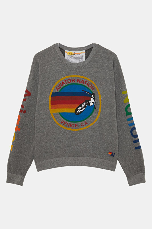 Gri Melanj Kapuşonlu Kadın Sweatshirt
