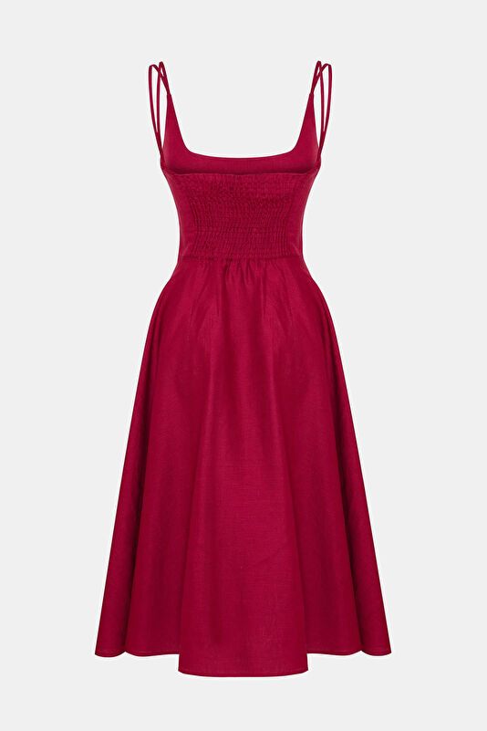 Burgundy Women's Dress 2