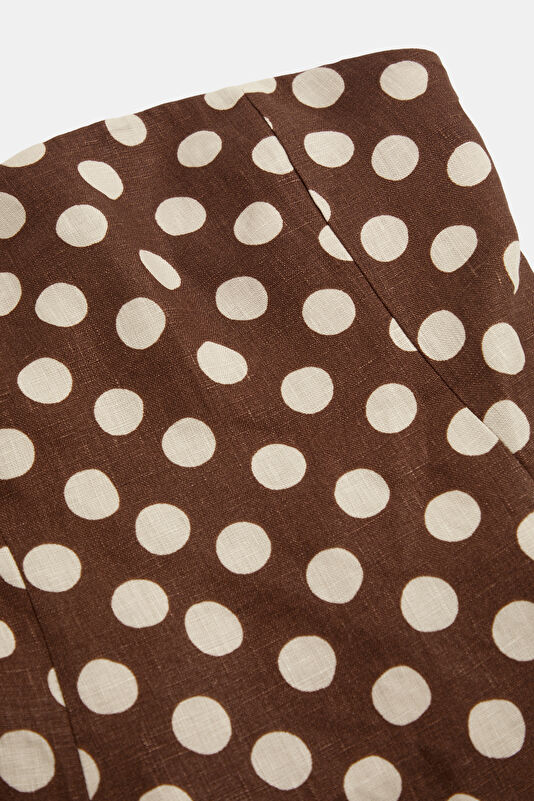 Brown Polka Dot Women's Blouse 3
