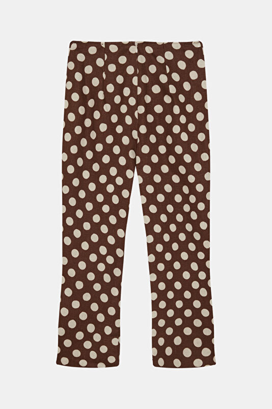 Brown Polka Dot Women's Bermuda Shorts 2