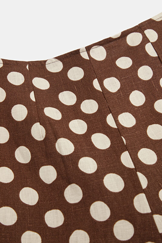 Brown Polka Dot Women's Bermuda Shorts 3