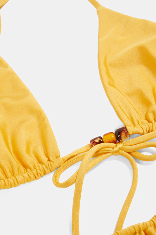 Mustard Lace-up Women's Bikini 4